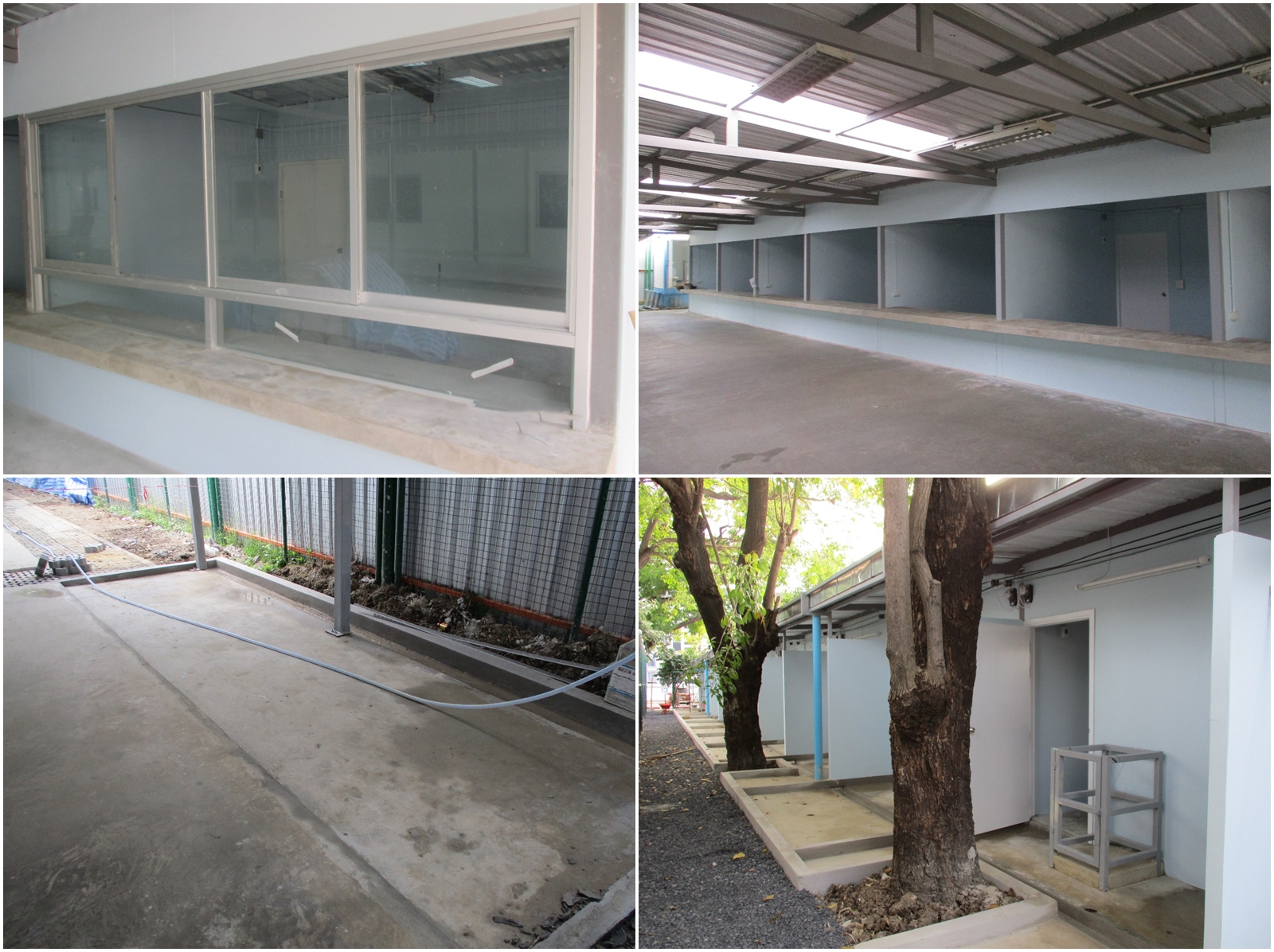 งานก่อสร้างโรงอาหารชั่วคราวเพื่อเตรียมพื้นที่ก่อสร้างอาคาร A