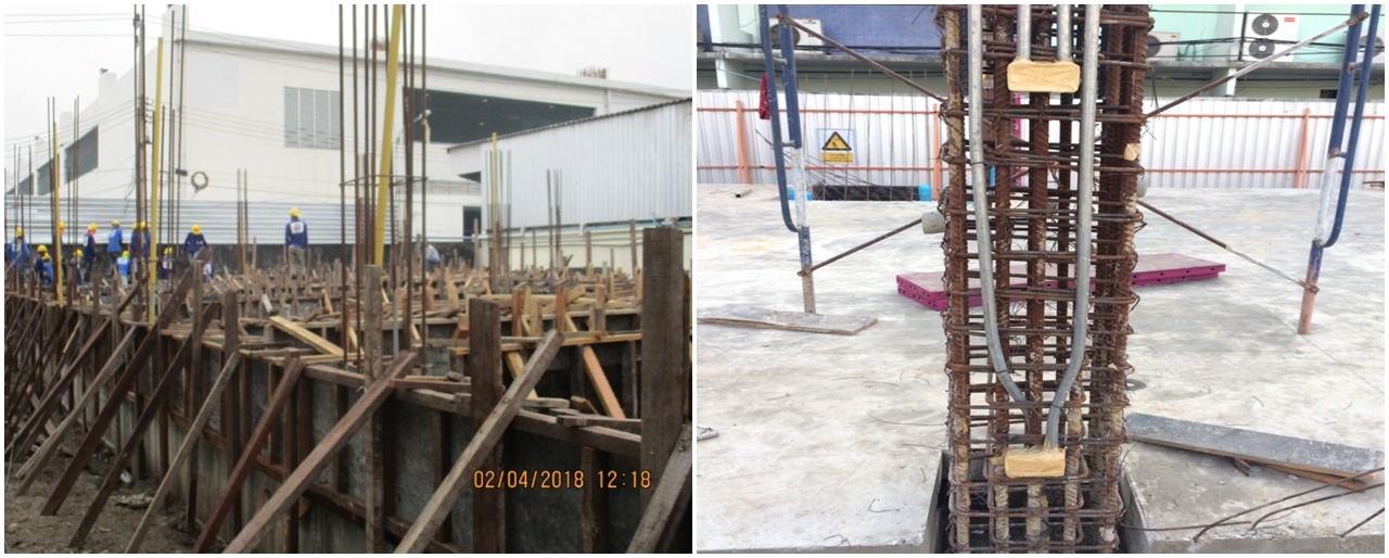 งานท่อระบบไฟฟ้าที่ต้องฝังไว้ในโครงสร้าง ชั้น 1 