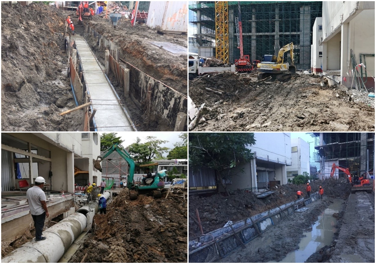 งานพื้นที่เพื่อก่อสร้างระบบสาธารณูปโภค ดำเนินการแล้วเสร็จ 8.92 %